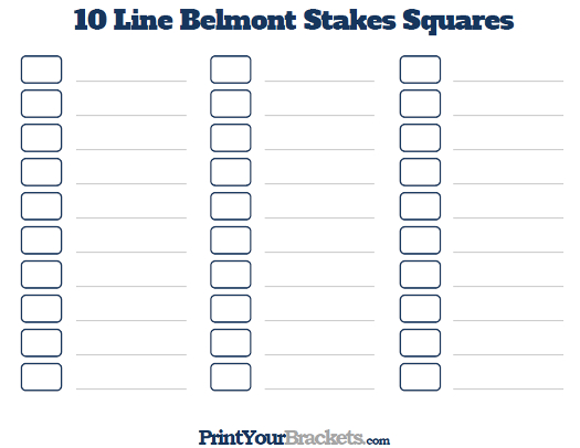 Printable Belmont Stakes Office Pool
