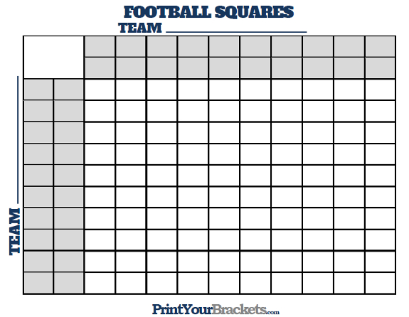 Football Squares with Halftime Lines