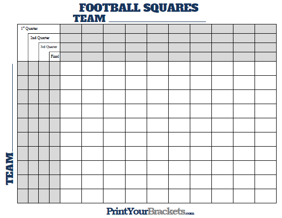 Football Squares with Quarter Lines