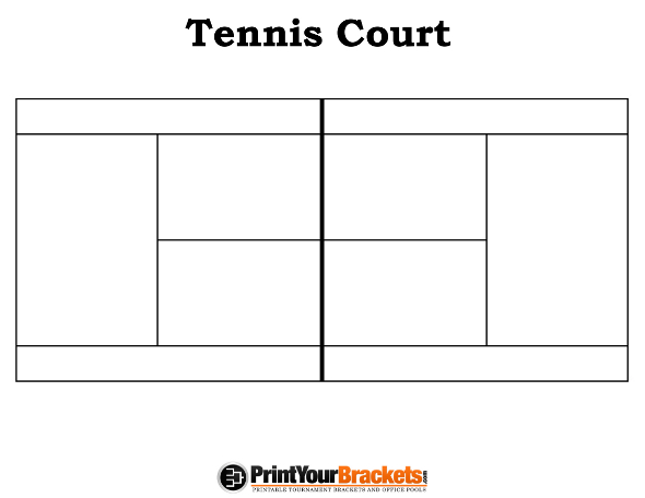 Printable Tennis Court Diagram