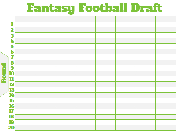 8 Team Fantasy Football Draft Board