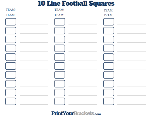 10 line football squares