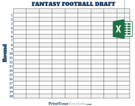 Excel Spreadsheet Fantasy Football Draft Boards