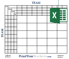 Excel 25 Square Quarter Line Super Bowl Grid