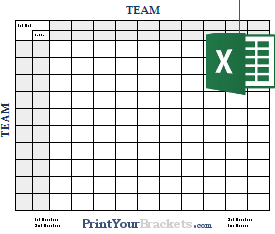 Excel Super Bowl Squares with Halftime Line