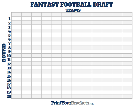Printable Fantasy Football Draft Board FREE