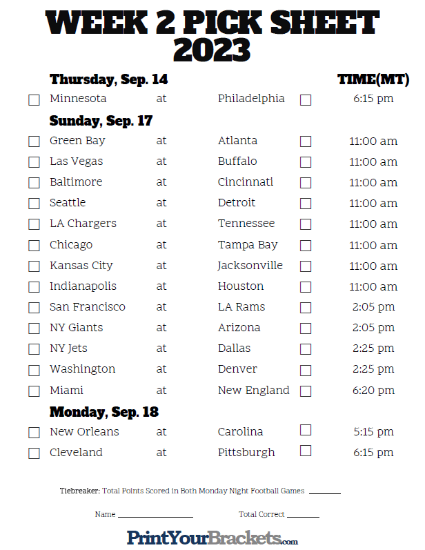 nfl football schedule this week