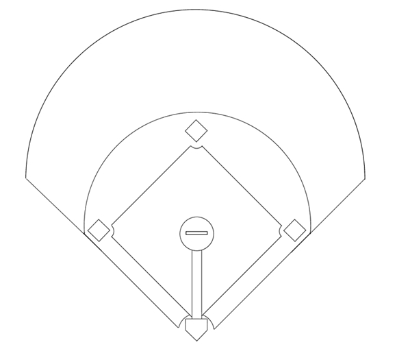 baseball diamond drawing