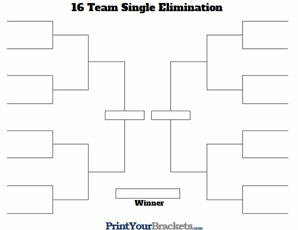 16 Team Single Elimination 