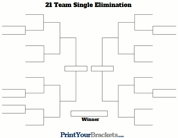 21 Team Single Elimination 