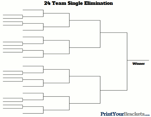 24 team single elimination printable tournament bracket